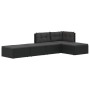 Set de muebles de jardín 5 pzas y cojines ratán sintético negro de vidaXL, Conjuntos de jardín - Ref: Foro24-3187105, Precio:...