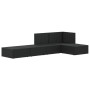 Set de muebles de jardín 5 pzas y cojines ratán sintético negro de vidaXL, Conjuntos de jardín - Ref: Foro24-3187105, Precio:...