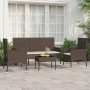 Set muebles de jardín 4 piezas y cojines ratán sintético marrón de vidaXL, Conjuntos de jardín - Ref: Foro24-319499, Precio: ...