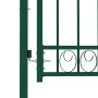 Fence gate with green steel spikes 100x175 cm by vidaXL, garden gates - Ref: Foro24-146376, Price: 251,99 €, Discount: %