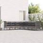 7-piece garden furniture set and gray synthetic rattan cushions by vidaXL, Garden sets - Ref: Foro24-3187519, Price: 343,40 €...