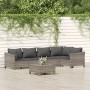 6-teiliges Gartenmöbel-Set und graue synthetische Rattankissen von vidaXL, Gartensets - Ref: Foro24-3187275, Preis: 471,09 €,...