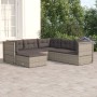 Set de muebles de jardín 6 pzas y cojines ratán sintético gris de vidaXL, Conjuntos de jardín - Ref: Foro24-3187201, Precio: ...