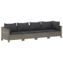 Set de muebles de jardín 10 pzas y cojines ratán sintético gris de vidaXL, Conjuntos de jardín - Ref: Foro24-3187306, Precio:...