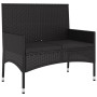 2-seater garden bench with black synthetic rattan cushions by vidaXL, garden benches - Ref: Foro24-319490, Price: 96,99 €, Di...