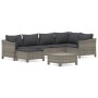 7-piece garden furniture set and gray synthetic rattan cushions by vidaXL, Garden sets - Ref: Foro24-3187292, Price: 530,60 €...