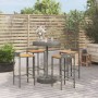 Bar table and garden stools 5 pieces acacia wood PE rattan gray by vidaXL, Garden sets - Ref: Foro24-3187717, Price: 244,01 €...