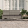 3-seater garden bench with gray synthetic rattan cushions by vidaXL, garden benches - Ref: Foro24-319493, Price: 86,03 €, Dis...