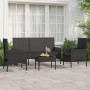 Garden set with 4-piece black synthetic rattan cushions by vidaXL, Garden sets - Ref: Foro24-319502, Price: 179,89 €, Discoun...