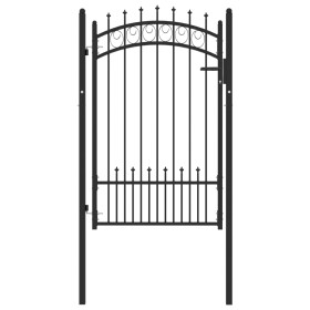 Fence gate with black steel spikes 100x150 cm by vidaXL, garden gates - Ref: Foro24-146390, Price: 189,99 €, Discount: %