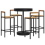 Bar table and garden stools 5 pieces acacia wood PE rattan black by vidaXL, Garden sets - Ref: Foro24-3187720, Price: 252,51 ...