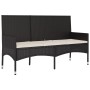 3-seater garden bench with black synthetic rattan cushions by vidaXL, garden benches - Ref: Foro24-319492, Price: 79,68 €, Di...