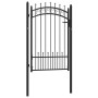 Fence gate with black steel spikes 100x150 cm by vidaXL, garden gates - Ref: Foro24-146390, Price: 189,96 €, Discount: %