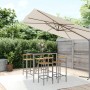 Bar table and garden stools 5 pieces acacia wood PE rattan gray by vidaXL, Garden sets - Ref: Foro24-3187693, Price: 275,75 €...