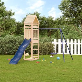 Spielplatz im Freien aus massivem Zirbenholz von vidaXL, Schaukeln und Spielgeräte - Ref: Foro24-3156907, Preis: 316,99 €, Ra...