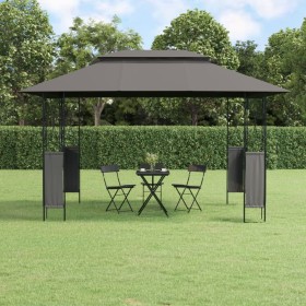 Gazebo with anthracite gray steel roof 400x300x270 cm by vidaXL, Tents and gazebos - Ref: Foro24-360142, Price: 241,99 €, Dis...