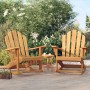 Adirondack Gartenschaukelstuhl aus massivem Teakholz 2 Stück 79x100x103cm von vidaXL, Gartenstühle - Ref: Foro24-3154928, Pre...