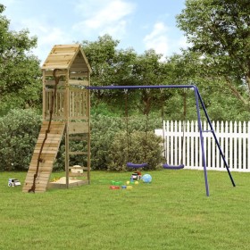 Spielplatz im Freien aus imprägniertem Kiefernholz von vidaXL, Schaukeln und Spielgeräte - Ref: Foro24-3156906, Preis: 365,99...