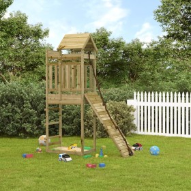 Playground with pine impregnated wood climbing wall by vidaXL, Swings and play structures - Ref: Foro24-3156942, Price: 278,9...