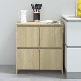 Aparador de madera contrachapada roble Sonoma 70x41x75 cm de vidaXL, Aparadores - Ref: Foro24-809767, Precio: 90,36 €, Descue...