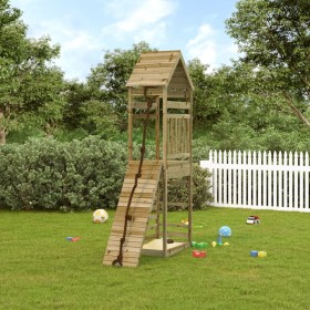 Spielplatz mit Kletterwand aus imprägniertem Kiefernholz von vidaXL, Schaukeln und Spielgeräte - Ref: Foro24-3156921, Preis: ...