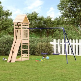 Spielplatz im Freien aus massivem Kiefernholz von vidaXL, Schaukeln und Spielgeräte - Ref: Foro24-3156904, Preis: 333,99 €, R...