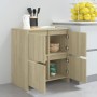 Aparador de madera contrachapada roble Sonoma 70x41x75 cm de vidaXL, Aparadores - Ref: Foro24-809767, Precio: 86,99 €, Descue...