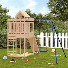 Spielplatz im Freien aus massivem Zirbenholz von vidaXL, Schaukeln und Spielgeräte - Ref: Foro24-3156877, Preis: 420,99 €, Ra...