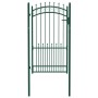 Fence gate with green steel spikes 100x175 cm by vidaXL, garden gates - Ref: Foro24-146386, Price: 200,99 €, Discount: %