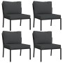 9-piece steel garden furniture set with gray cushions by vidaXL, Garden sets - Ref: Foro24-3187950, Price: 745,05 €, Discount: %