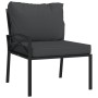 9-piece steel garden furniture set with gray cushions by vidaXL, Garden sets - Ref: Foro24-3187950, Price: 745,05 €, Discount: %