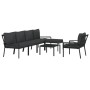 7-piece garden furniture set, steel with gray cushions by vidaXL, Garden sets - Ref: Foro24-3187947, Price: 560,08 €, Discoun...