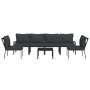 7-piece steel garden furniture set with gray cushions by vidaXL, Garden sets - Ref: Foro24-3187949, Price: 510,51 €, Discount: %