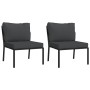 7-piece steel garden furniture set with gray cushions by vidaXL, Garden sets - Ref: Foro24-3187949, Price: 510,51 €, Discount: %