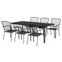 7-piece anthracite gray steel garden dining set by vidaXL, Garden sets - Ref: Foro24-3187973, Price: 460,80 €, Discount: %