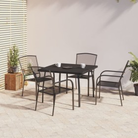 5-piece anthracite gray steel garden dining set by vidaXL, Garden sets - Ref: Foro24-3187968, Price: 262,99 €, Discount: %