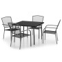 Juego de comedor de jardín 5 piezas acero gris antracita de vidaXL, Conjuntos de jardín - Ref: Foro24-3187968, Precio: 262,99...