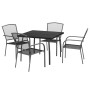 Juego de comedor de jardín 5 piezas acero gris antracita de vidaXL, Conjuntos de jardín - Ref: Foro24-3187968, Precio: 262,99...