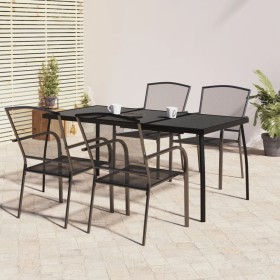 5-piece garden dining set in anthracite grey steel by vidaXL, Garden sets - Ref: Foro24-3187972, Price: 282,99 €, Discount: %