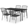 5-piece garden dining set in anthracite grey steel by vidaXL, Garden sets - Ref: Foro24-3187972, Price: 302,56 €, Discount: %