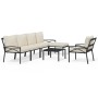 7-piece steel garden furniture set with sand-colored cushions by vidaXL, Garden sets - Ref: Foro24-3187957, Price: 589,74 €, ...