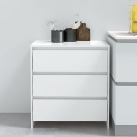 Bright white plywood sideboard 70x41x75 cm by vidaXL, Sideboards - Ref: Foro24-809752, Price: 95,19 €, Discount: %