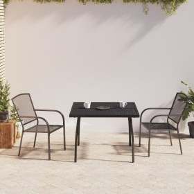 Anthracite gray steel 3-piece garden dining set by vidaXL, Garden sets - Ref: Foro24-3187967, Price: 194,99 €, Discount: %