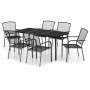 7-piece anthracite gray steel garden dining set by vidaXL, Garden sets - Ref: Foro24-3187971, Price: 380,99 €, Discount: %