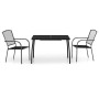 Anthracite gray steel 3-piece garden dining set by vidaXL, Garden sets - Ref: Foro24-3187969, Price: 203,80 €, Discount: %