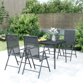 5-piece garden dining set in anthracite grey steel by vidaXL, Garden sets - Ref: Foro24-3187979, Price: 290,85 €, Discount: %