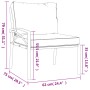 6-piece steel garden furniture set with gray cushions by vidaXL, Garden sets - Ref: Foro24-3187952, Price: 516,13 €, Discount: %