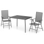 Anthracite gray steel 3-piece garden dining set by vidaXL, Garden sets - Ref: Foro24-3187980, Price: 207,37 €, Discount: %