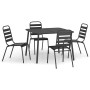 Juego de comedor de jardín 5 piezas acero gris antracita de vidaXL, Conjuntos de jardín - Ref: Foro24-3187989, Precio: 291,09...