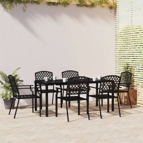 7-piece garden dining set in anthracite grey steel by vidaXL, Garden sets - Ref: Foro24-3188003, Price: 590,12 €, Discount: %